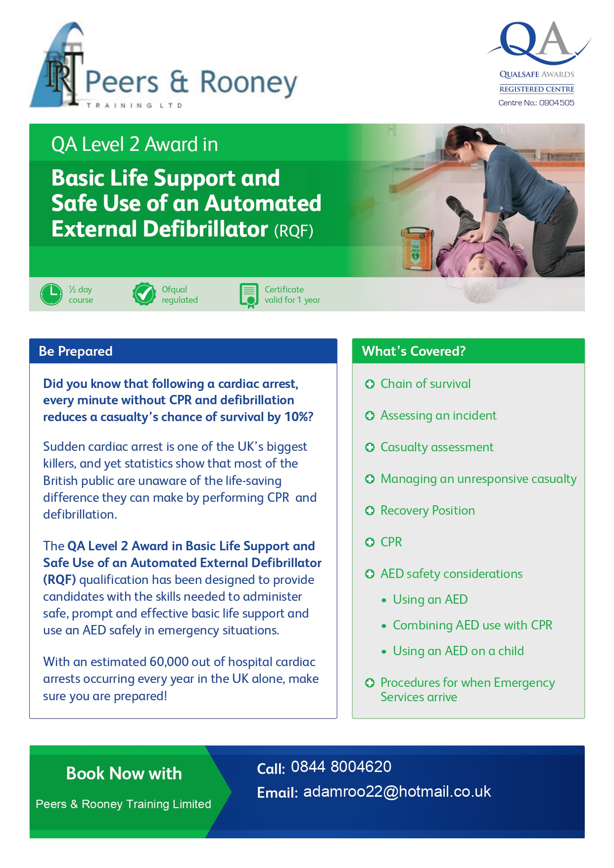 Basic Life Support and Safe Use of an Automated External Defibrillator